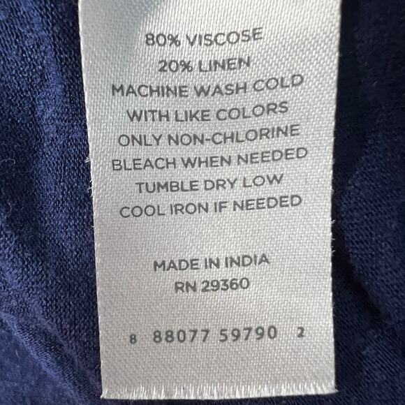 Dip Linen Blend Ruffle Trim Workwear Casual Relaxed Breathable Womens Top Small - Picture 8 of 11